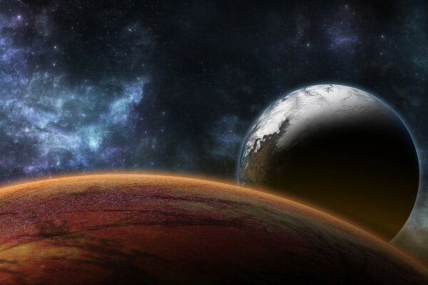 Planeten. Mars. Weltall. Sonnensystem. Astronomie. Die Zukunft