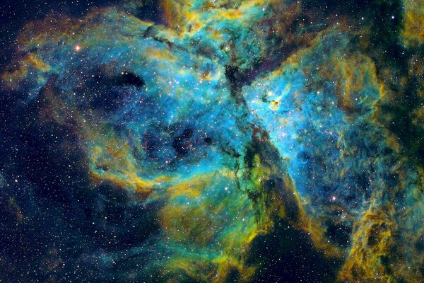 Nébuleuse colorée brillante dans l espace