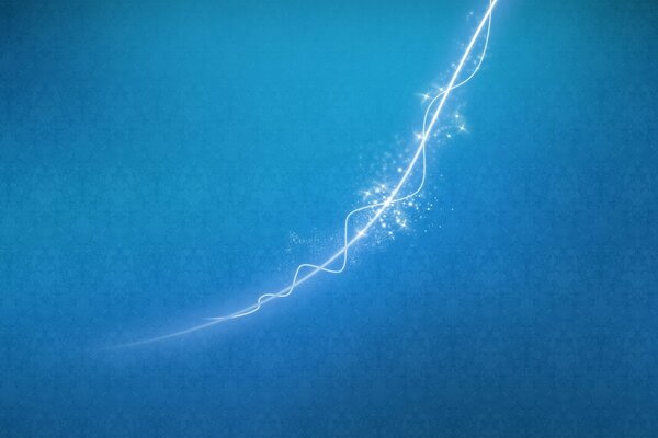 Light arc on a blue background