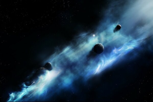 Beautiful space photo. Fantastic photos. Light in space. Planets. Stars