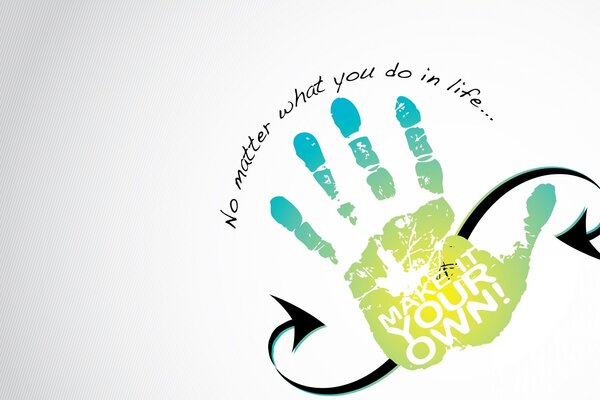 Логотип руки пять пальцев .