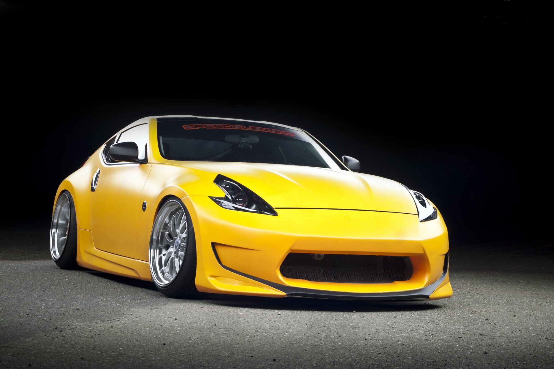 nissan 370z yellow front nissan