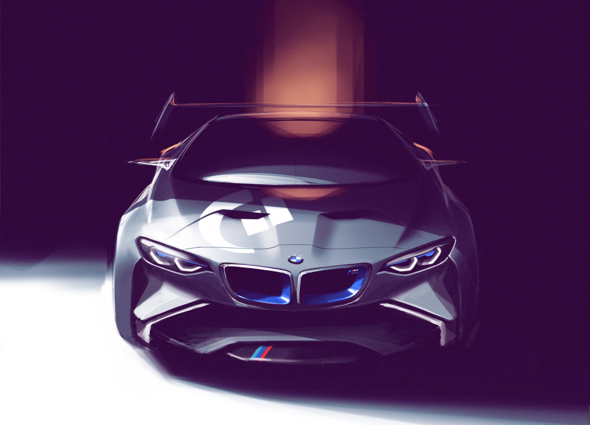 bmw vision gran turismo concept car race car front art picture