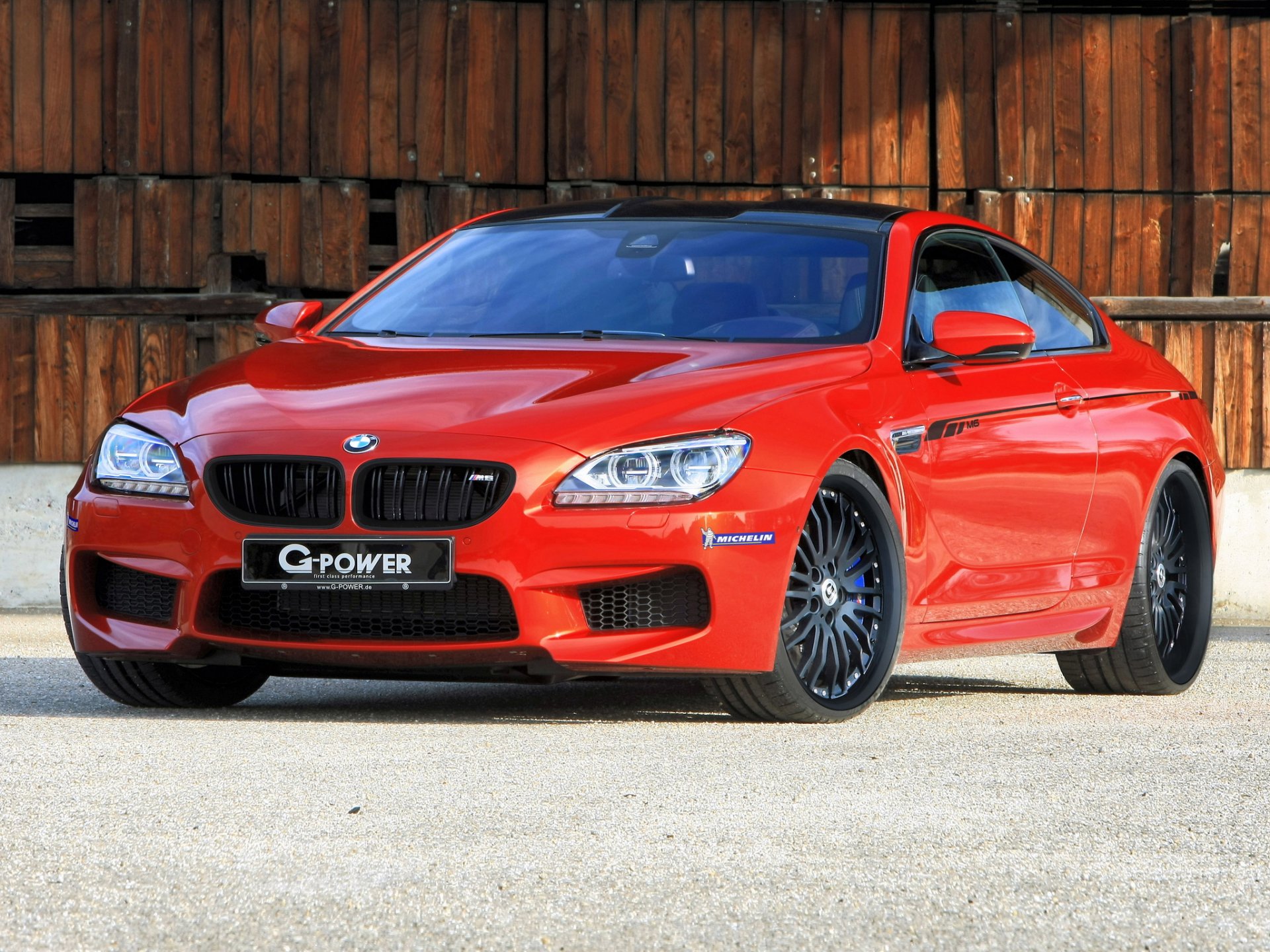 g-power bmw m6 coupe samochód przód czerwony ładny tuning