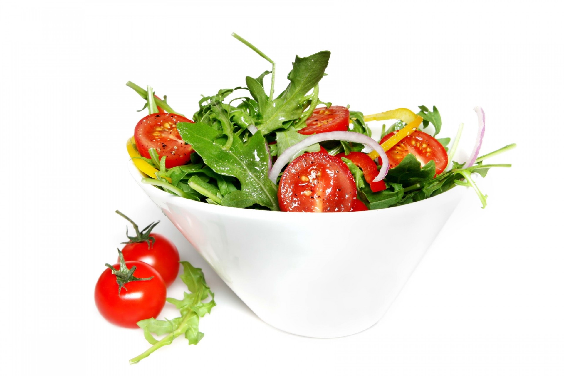 white background salad green torment