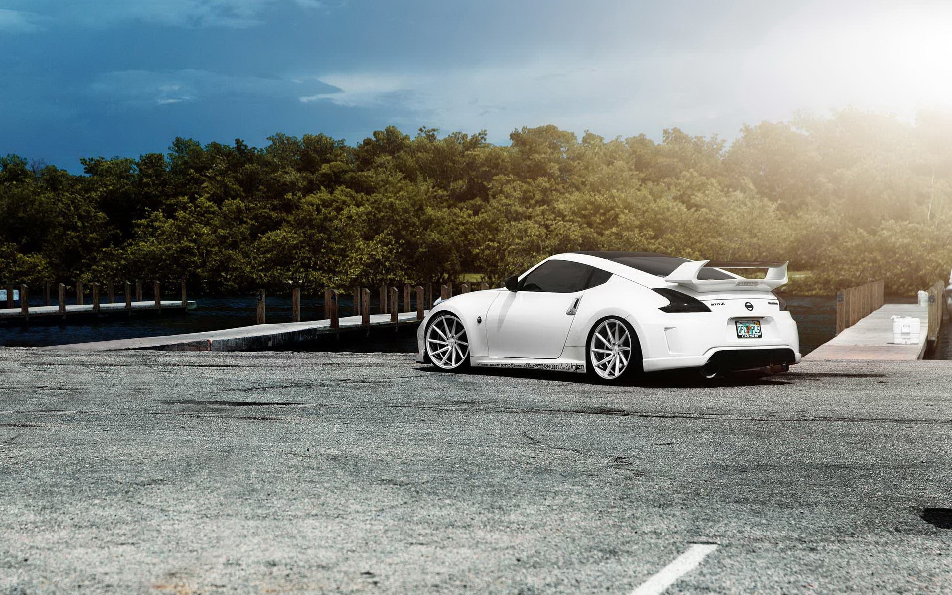 nissan 370z tuning nissan car white avtooboi