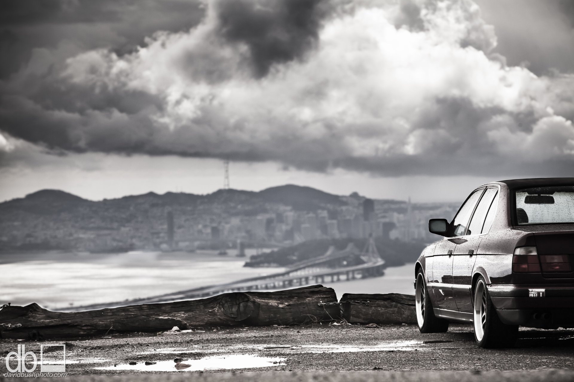 bmw e34 bmw classic light clouds mountain landscape tuning stance