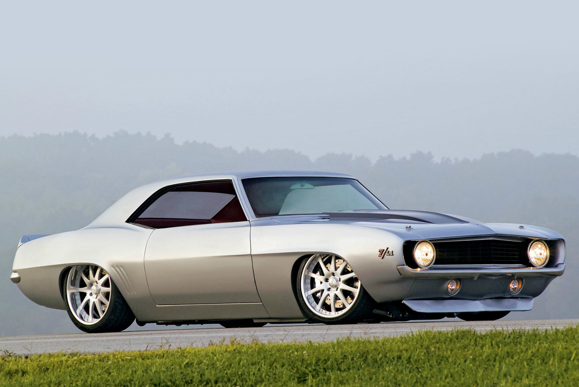 1969 chevrolet camaro zl1 muskeln auto hintergrundbilder