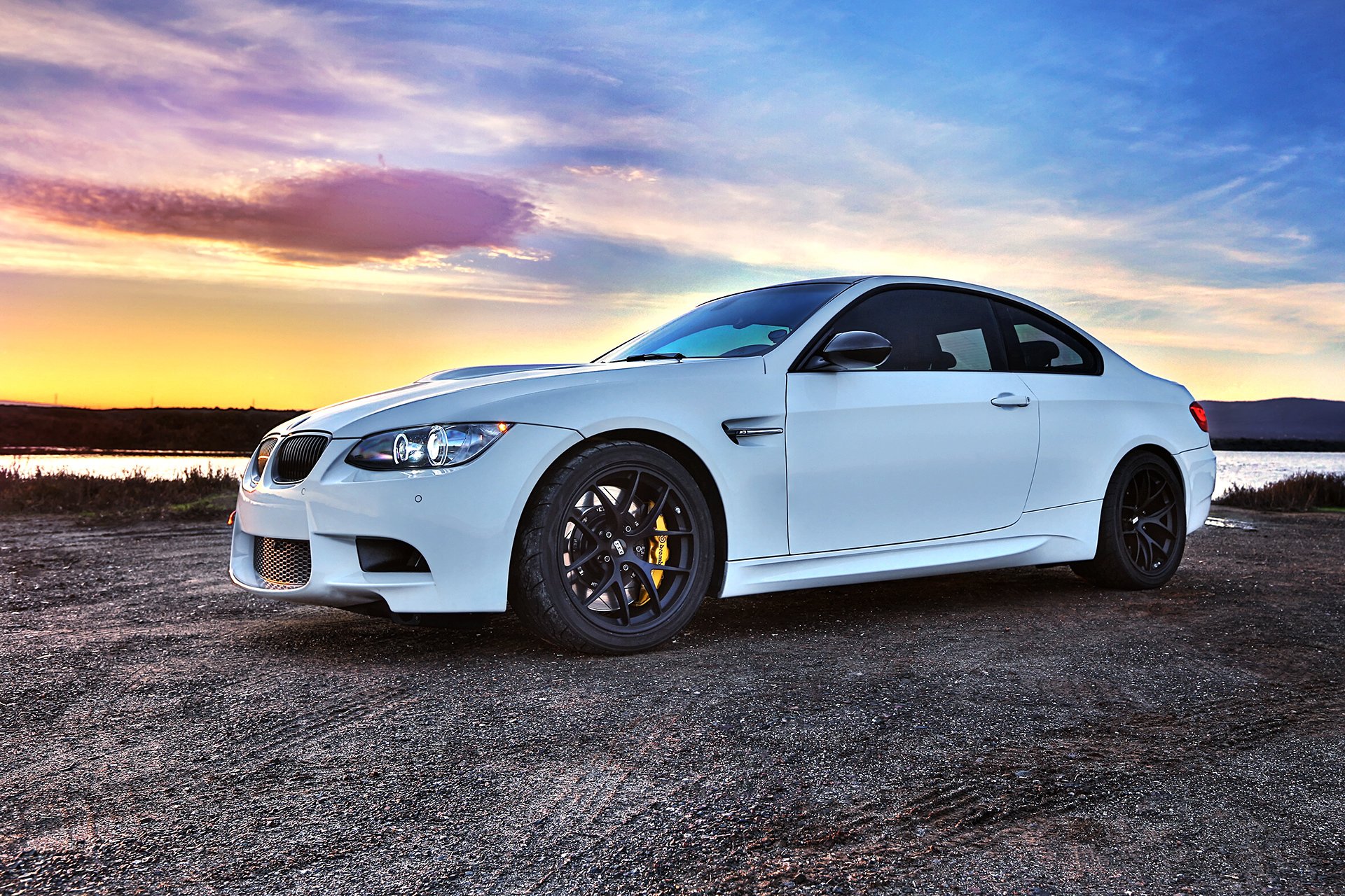 bmw m3 e92 blanc roues bbs bmw coupé jantes bbs freins brembo