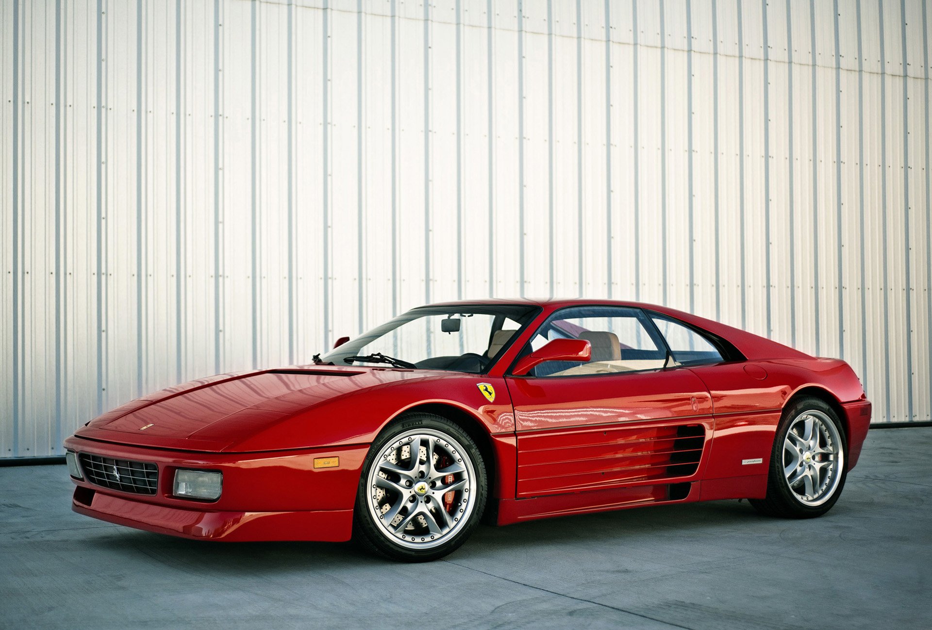 ferrari 348 красные стена феррари красный