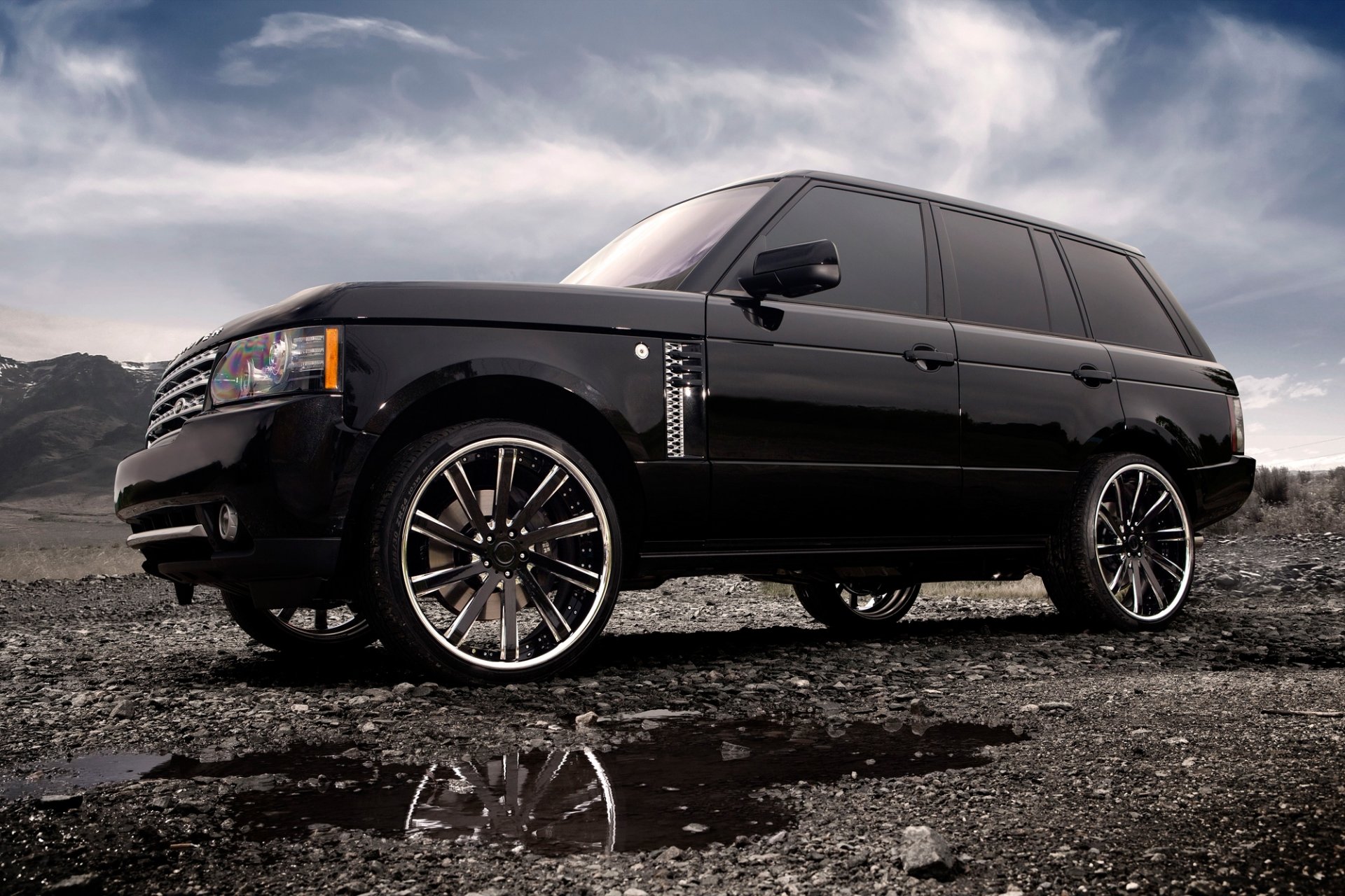 range rover land rover auto samochody felgi tuning chmury