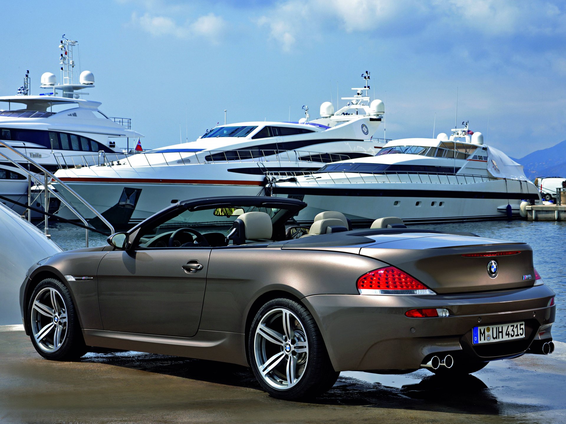 bmw m6 cabriolet carbiolet gris métallique marina yachts