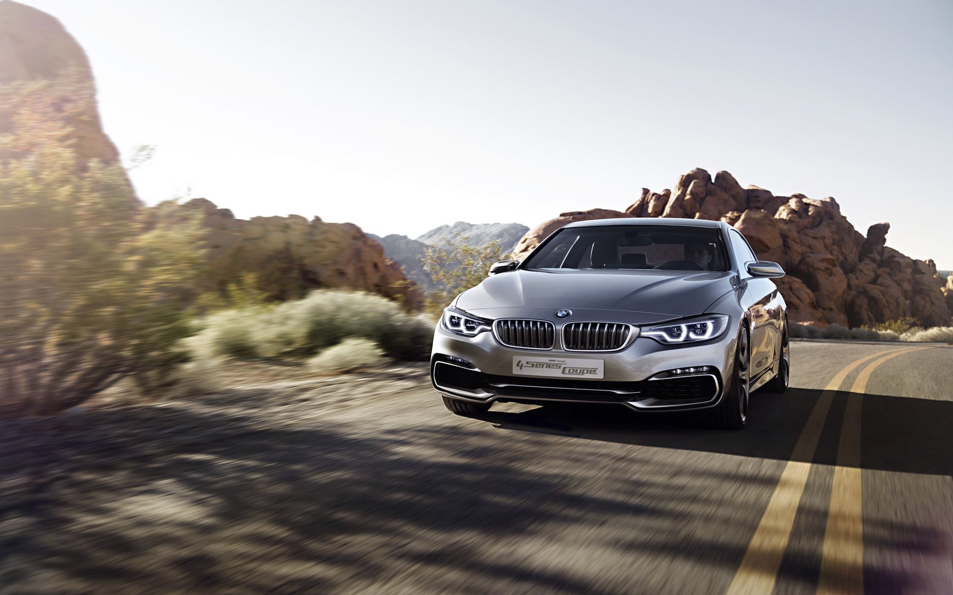 bmw série 4 concept coupé style argent rock route 2013