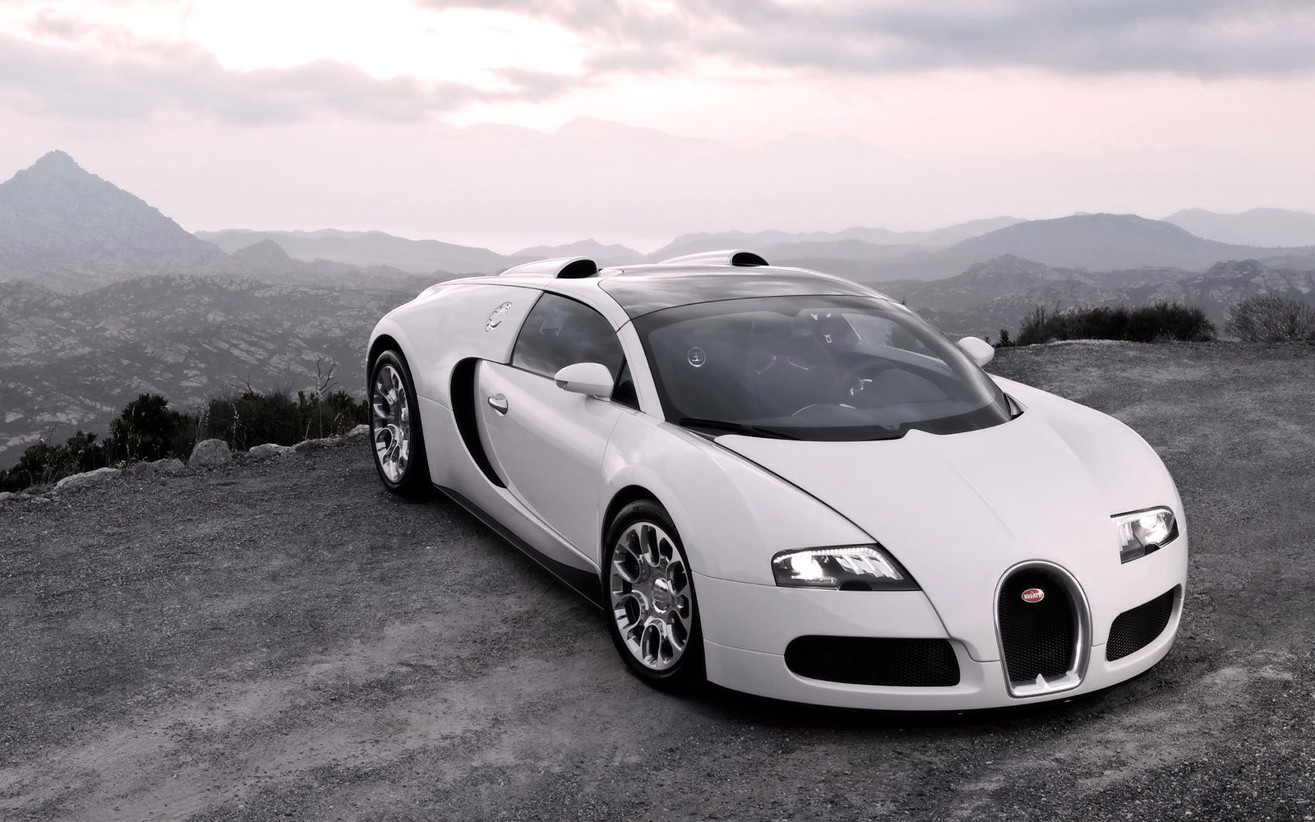 bugatti veyron auto coche deportivo blanco capucha faros lujo