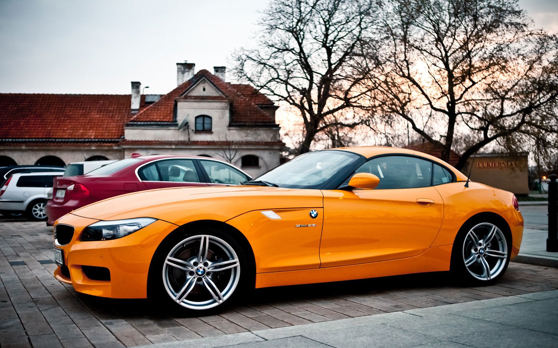 bmw z4 оранжевая диски прелесть