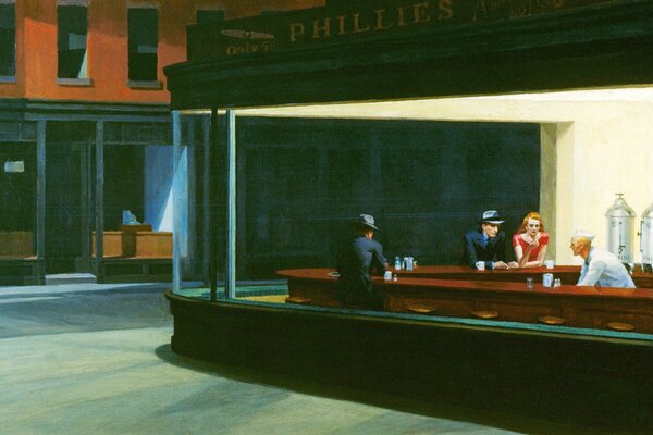 Edward Hopper halcones nocturnos