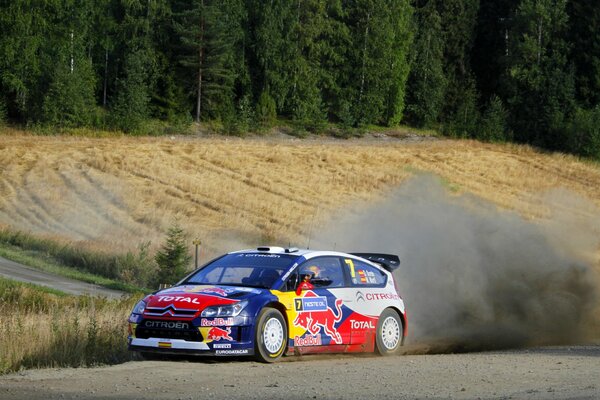 La voiture de course Monte en compétition