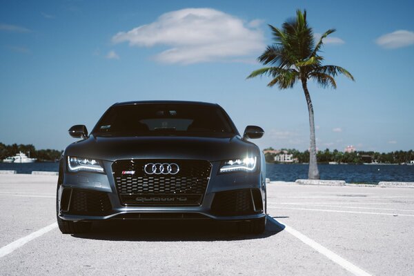 Audi rs7 car in the parking lot