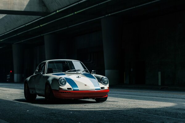 Classic Porsche 911 str on the road