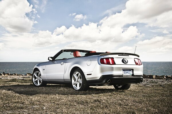 Ford Mustang/Convertible on the seashore