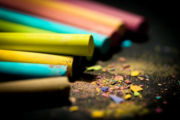 Bright colored crayons for drawing