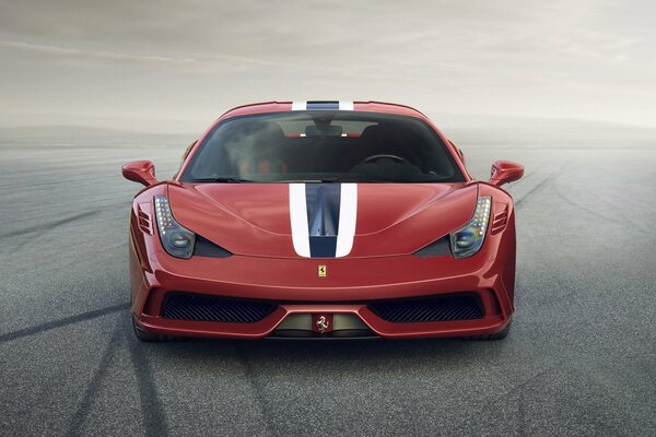 Red ferrari speciale 2014 in full face