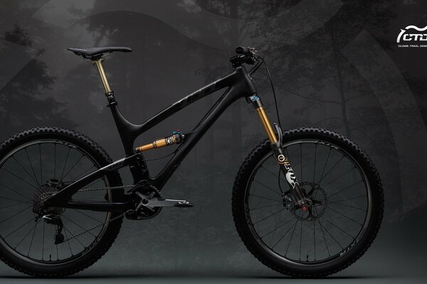 Perfect black new bike for mountain riding