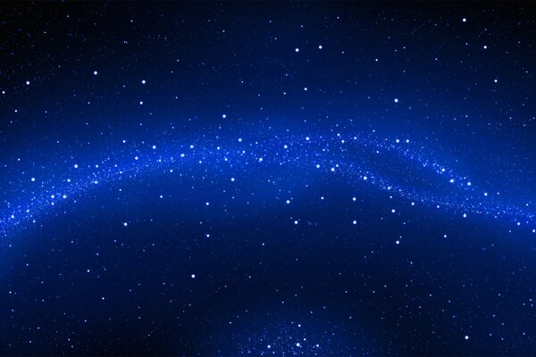 Звёздное небо на синем фоне
