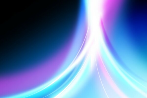 Abstract background with curving lines of blue and pink colors