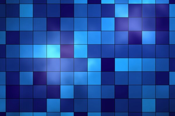 Blue-blue squares on the background