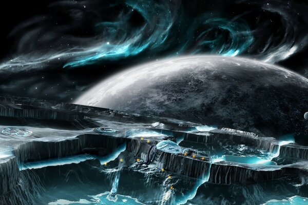 Image of space in 3d. Art