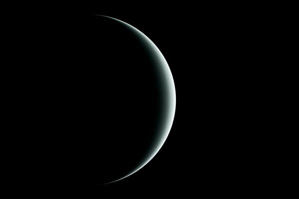 Planet Uranus black and white photo