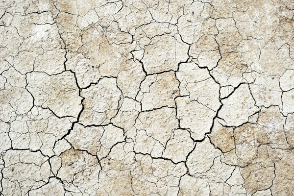 Pęknięcia tekstury na suchej ziemi