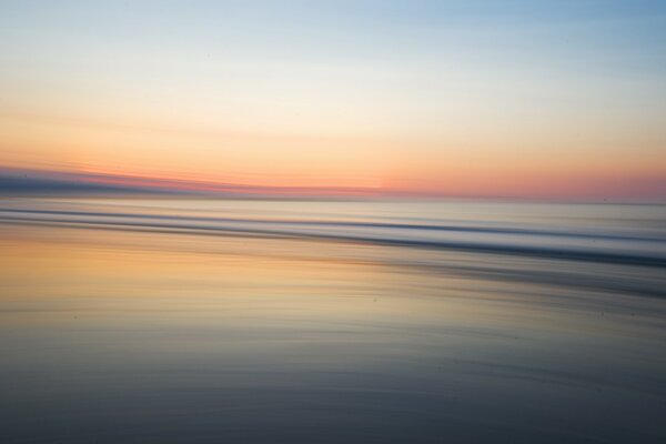 The seashore at sunset