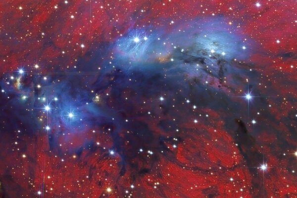 Immagine della nebulosa riflettente e delle costellazioni