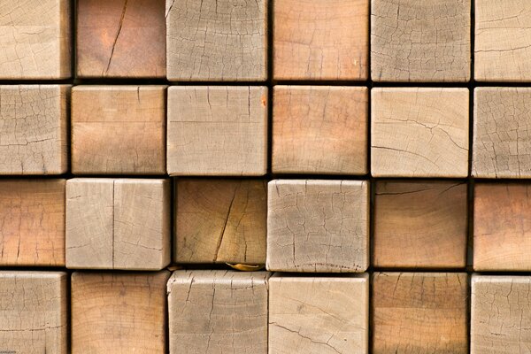 Macro photography of squares made of wood