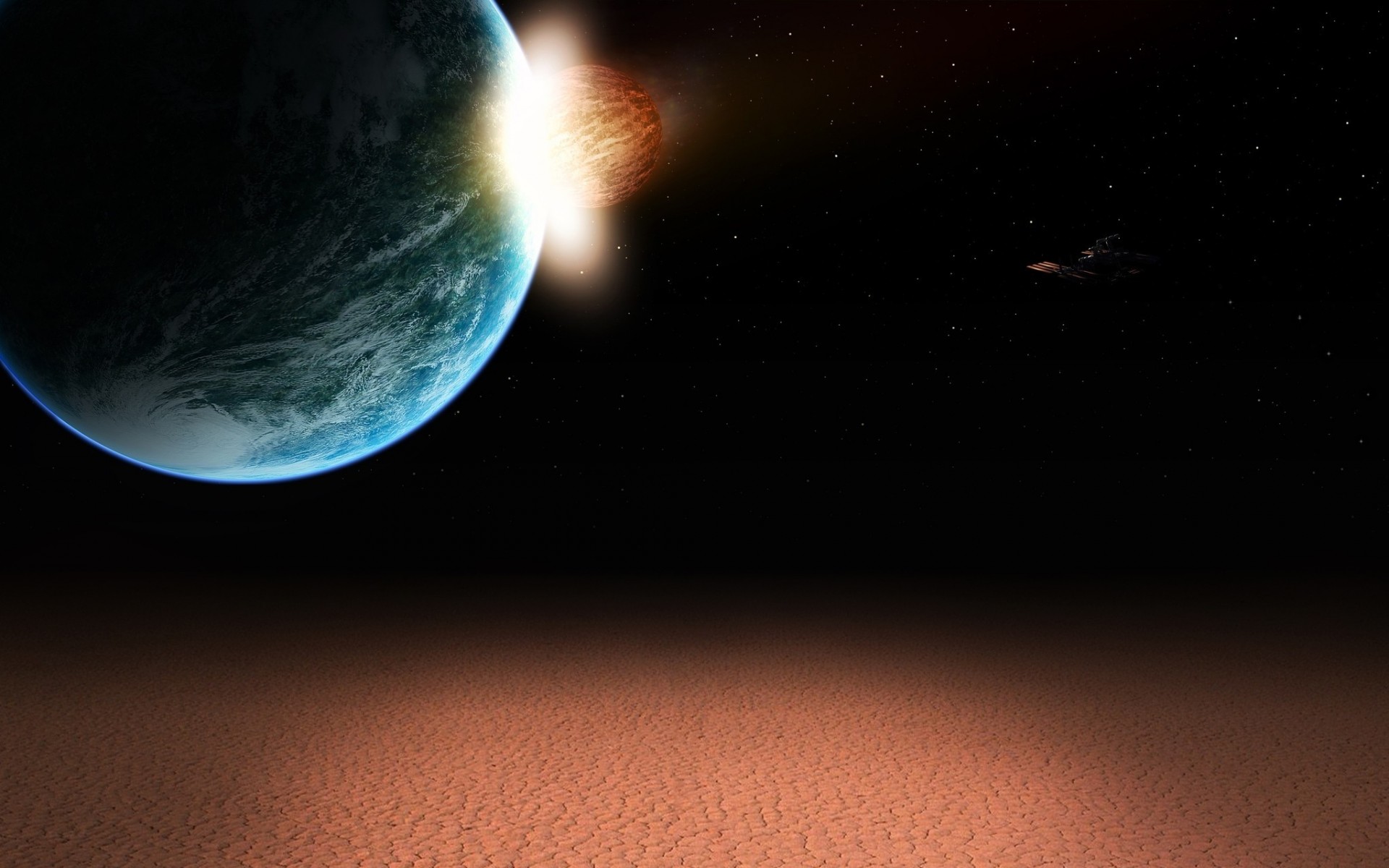 raum planeten explosion universum