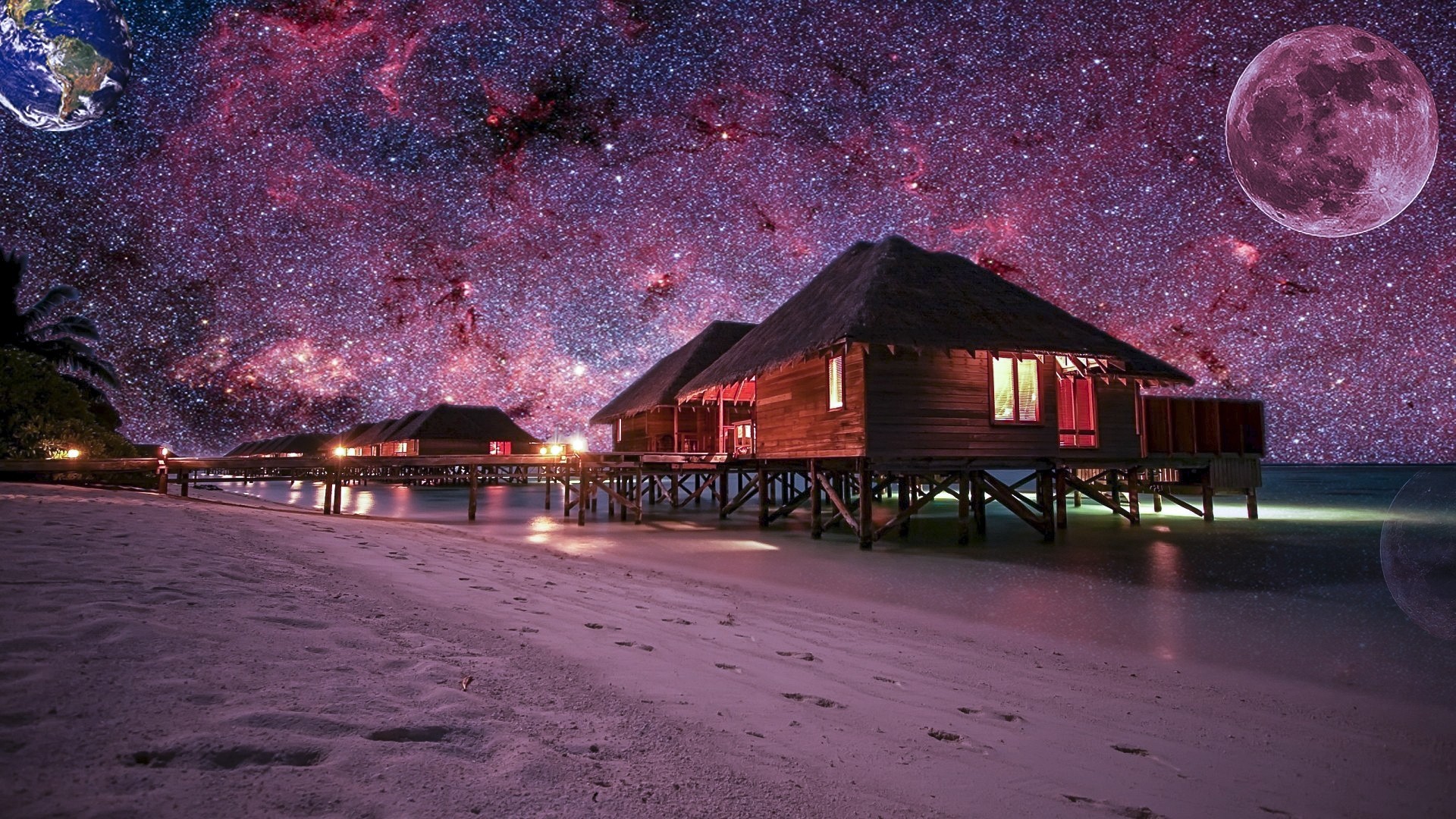 Ночь пляж звезды