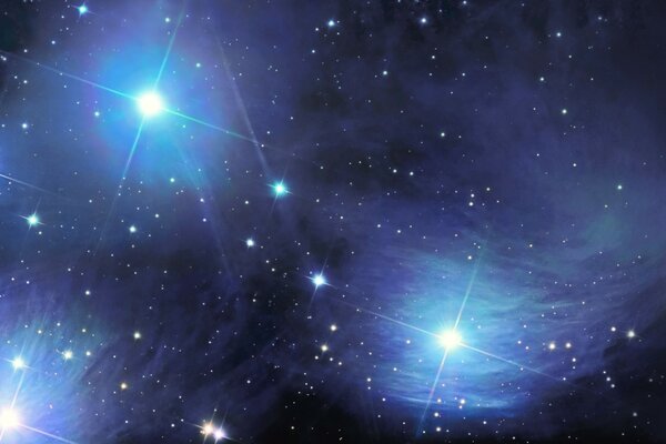 Image of the nebula and the cosmos on a black background