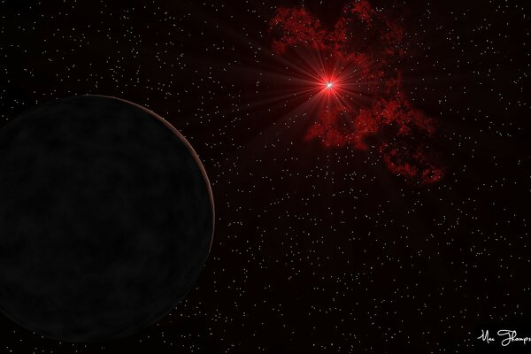 The Red dwarf and the ancient planet