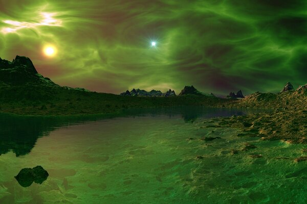 Acidic exoplanet in the artist s view