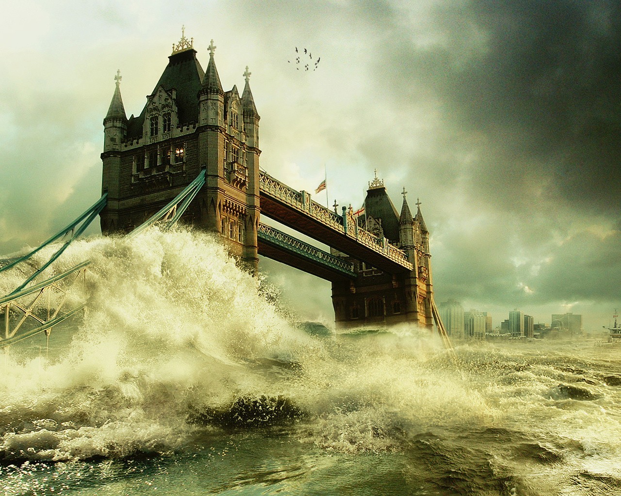 londres inundación puente