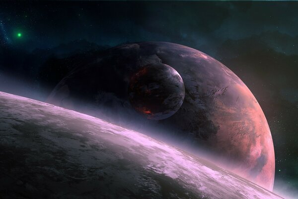 Beautiful space landscape art