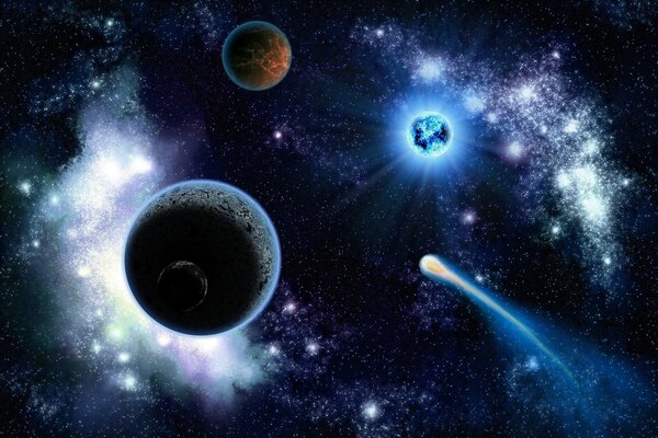 La belleza del Cosmos donde brillan las estrellas y se ven los planetas