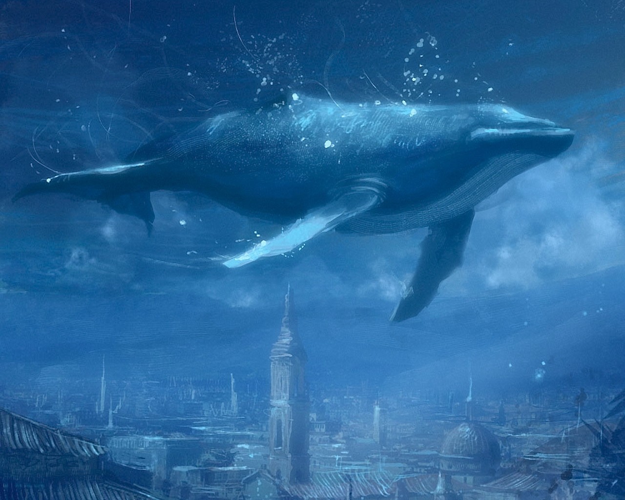 blue whale town picture