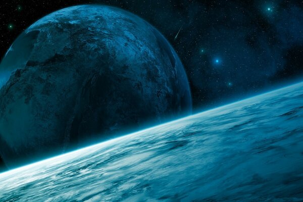 Art Planet Cosmos Star Blue