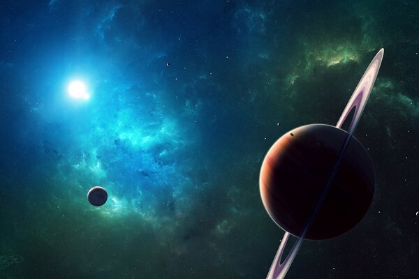 Planeten und Wunder im Weltraum