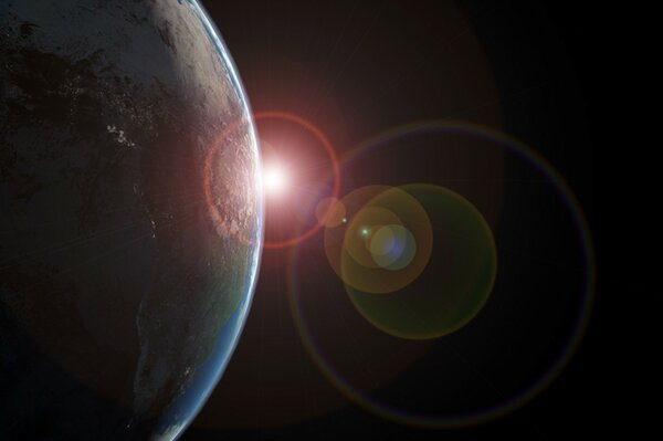 Mattina sul pianeta Terra vista dallo spazio