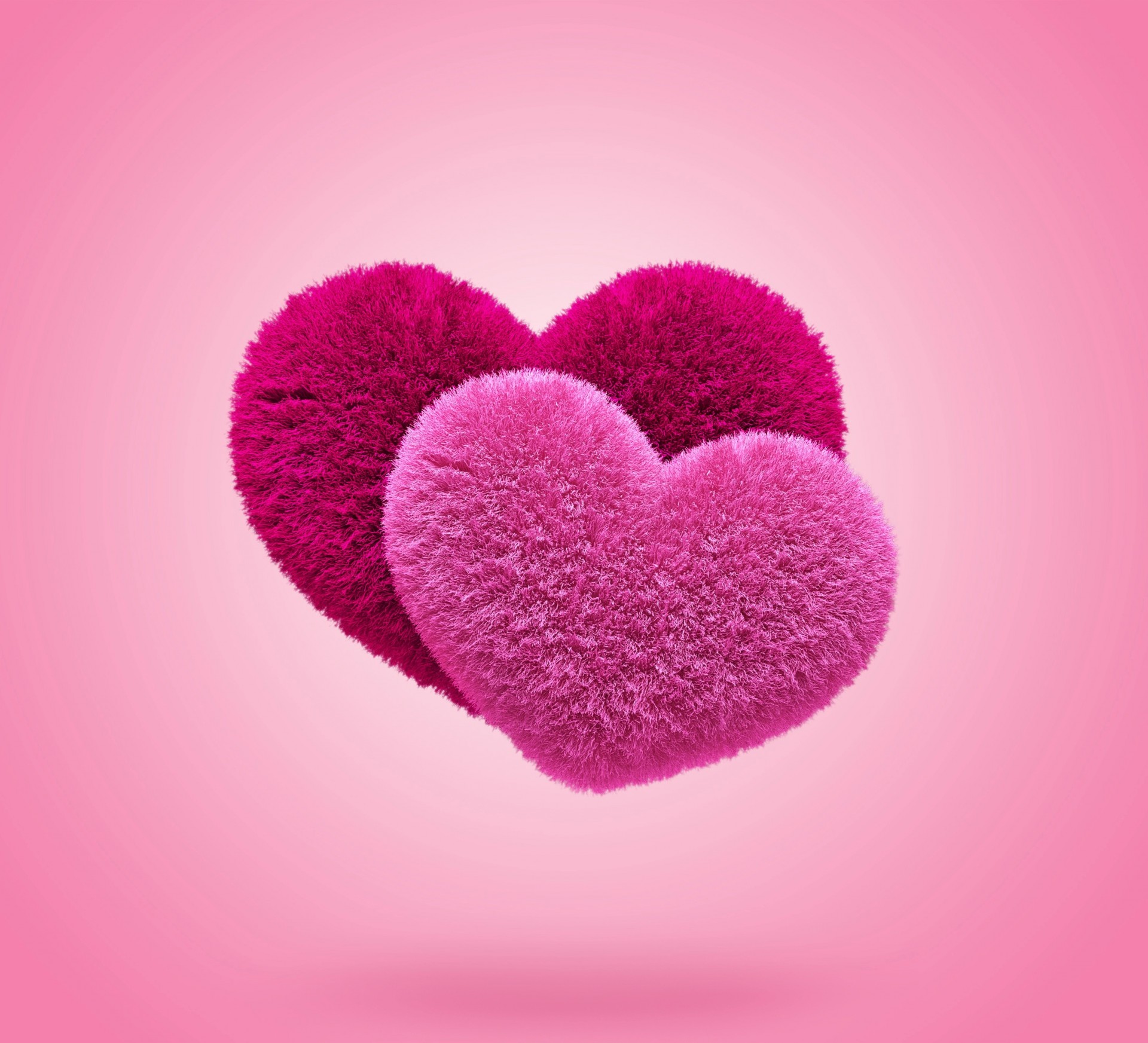 background plush fluffy pink heart