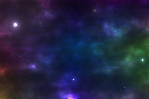 Разноцветный кисель со звёздами в космосе